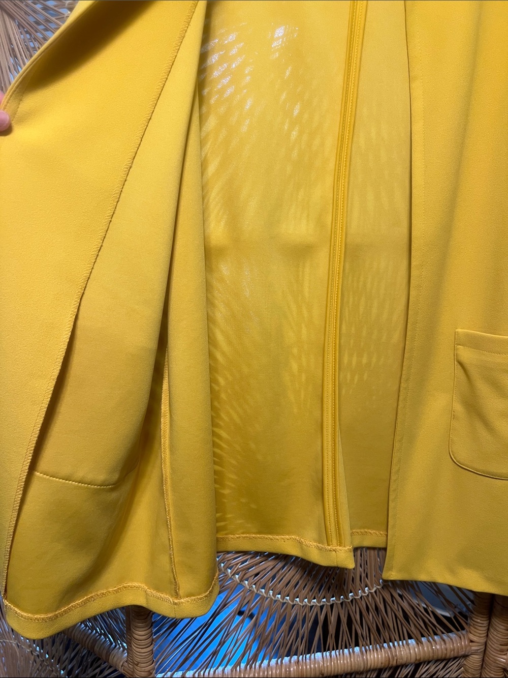 NY&C Women's Bright Mustard Open-Front Blazer Jacket - Picture 6 of 14